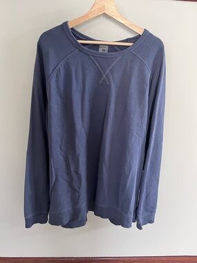 VRST Mens Ponto Performance Crewneck Sweatshirt Blue Grey XX-Large XXL Cotton